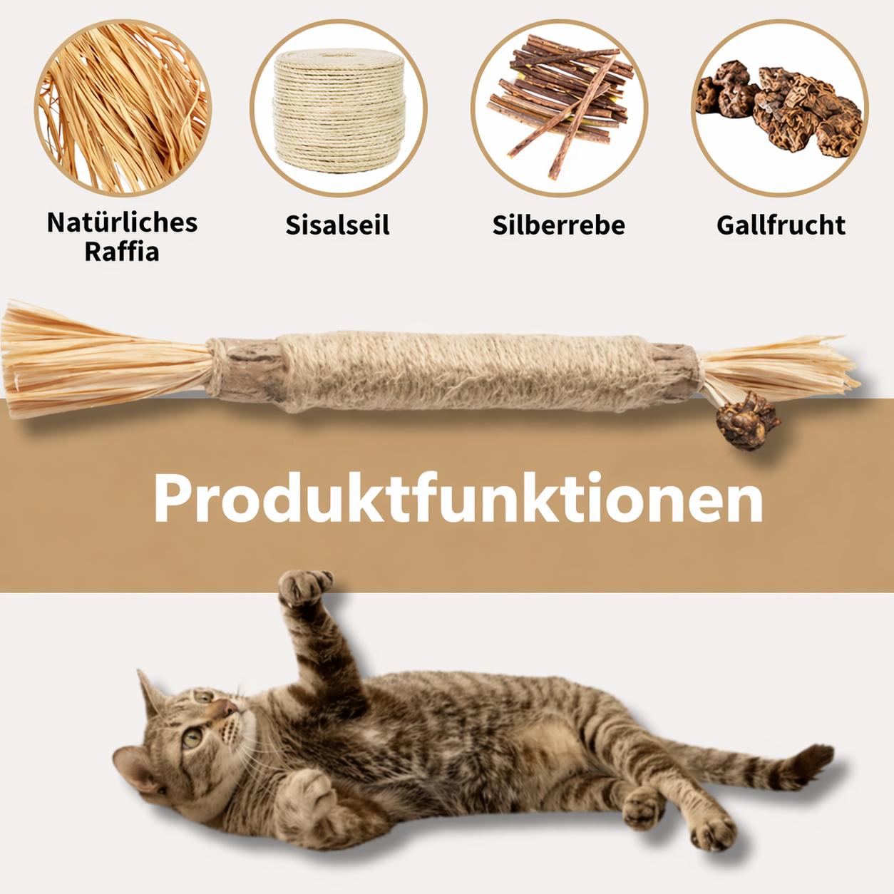 Nordrix Silberreben-Kaustangen für Katzen