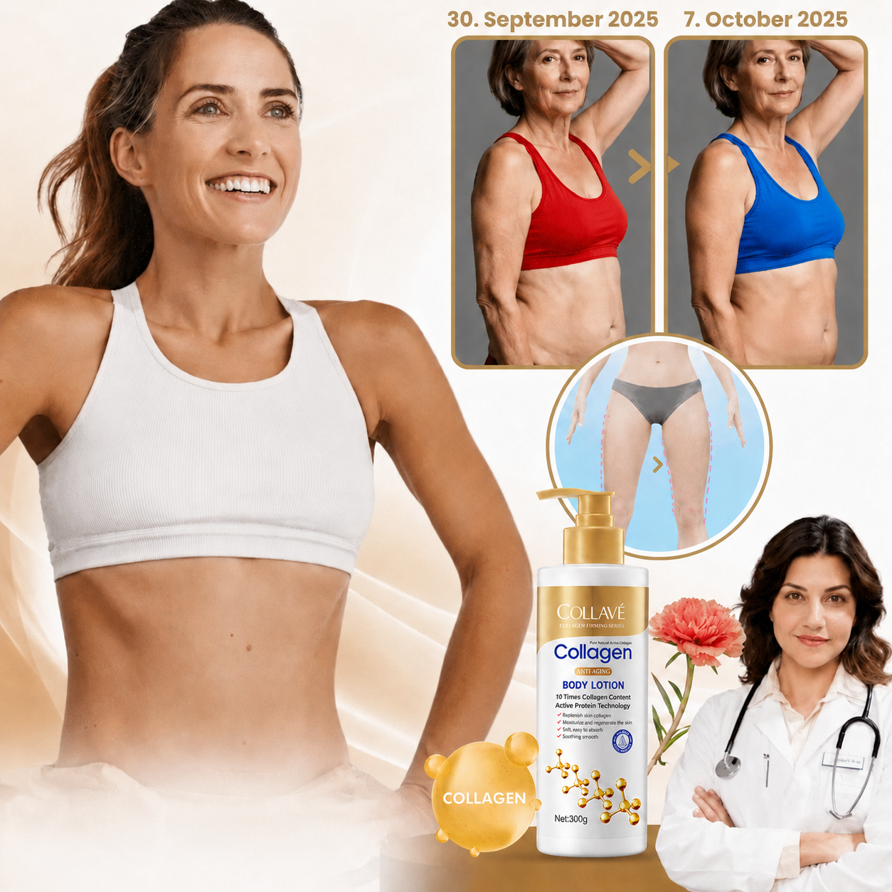 Collavé™ | Strafft, liftet und regeneriert erschlaffte Haut um bis zu 98 % innerhalb von 24 Stunden!