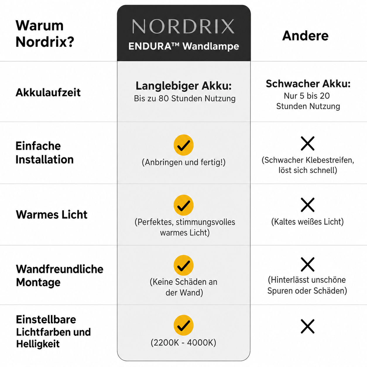 ENDURA™ Wandlampe | Anbringen und fertig! (1+1 GRATIS)